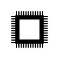 Processor icon, circuit ship icon vector illustration