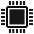 Processor icon. Cpu symbol. Computer chip sign