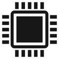 Processor icon. Cpu symbol. Computer chip sign