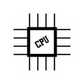 CPU processor icon template vector illustration