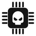Processor malware icon simple vector. Virus error Royalty Free Stock Photo