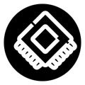 Processor microchip icon representing technology and hardware Royalty Free Stock Photo