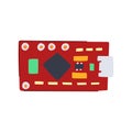 processor microcontroller cartoon vector illustration