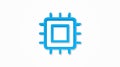 processor, motherboard, chip 3d realistic line icon. vector illustration Royalty Free Stock Photo