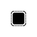 Processor, Motherboard Microchip Flat Vector Icon