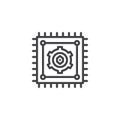 Processor outline icon Royalty Free Stock Photo