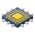 Processor remote access icon, isometric style Royalty Free Stock Photo