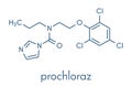 Prochloraz fungicide molecule. Skeletal formula. Royalty Free Stock Photo