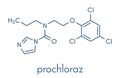 Prochloraz fungicide molecule. Skeletal formula.