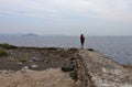 Procida Ã¢â¬â Turista a Punta Solchiaro Royalty Free Stock Photo