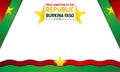 Proclamation of the Republic Day in Burkina Faso Background. December 11. Template for banner, greeting card, or poster