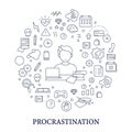 Procrastination circle poster