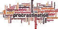 Procrastination word cloud Royalty Free Stock Photo