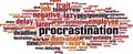 Procrastination word cloud Royalty Free Stock Photo
