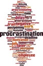 Procrastination word cloud Royalty Free Stock Photo