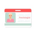 Proctologist medical specialist badge