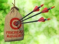 Procurement Management - Arrows Hit in Red Mark