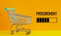 Procurement process and procurement management are shown as business concept Royalty Free Stock Photo