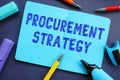 Procurement Strategy sign on the sheet Royalty Free Stock Photo