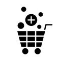 Procurement vector icon. shopping cart illustration sign. basket symbol.
