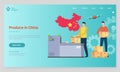 Produce in China People Working with Parcels Web