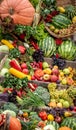 produce display at a harvest festival Royalty Free Stock Photo