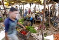 Produce sellers at the Tahanoute market, Morocco.