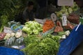 Produce stand at the local market