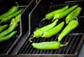 Produce - Summer _ Roasting Hatch Green Chilie Royalty Free Stock Photo
