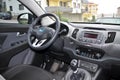 Kia Sportage driver seat interior view Royalty Free Stock Photo
