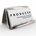 Producer Business Cards Experienced Making Things Happen