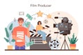 Producer concept. Film production, entertainment industry. Artist creating Royalty Free Stock Photo