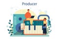 Producer concept illustration. Film and music production.