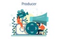 Producer concept illustration. Film and music production.