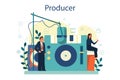 Producer concept illustration. Film and music production.