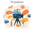 Producer concept illustration. Film and tv production. Idea