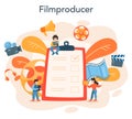 Producer concept illustration. Film and tv production. Idea