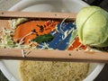 Producing sauerkraut at home Royalty Free Stock Photo