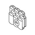 product of aluminium production isometric icon vector illustration
