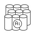 product of aluminium production line icon vector illustration