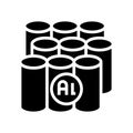 product of aluminium production line icon vector illustration