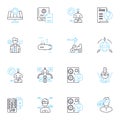 product analytics linear icons set. Insights, Metrics, Data, Performance, Optimization, Analytics, Dashboards line