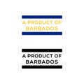 A product of Barbados stamp or seal design vector download