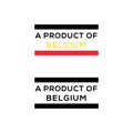 A product of Belgium stamp or seal design vector download