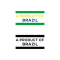 A product of Brazil stamp or seal design vector download