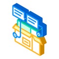 product business management isometric icon vector illustration Royalty Free Stock Photo