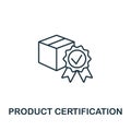 Product Certification icon. Monochrome simple Product Management icon for templates, web design and infographics