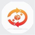 Product Cycle and ValueAdded Logistics Icon Royalty Free Stock Photo