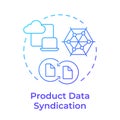 Product data syndication blue gradient concept icon Royalty Free Stock Photo