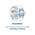 Product desirability concept icon Royalty Free Stock Photo